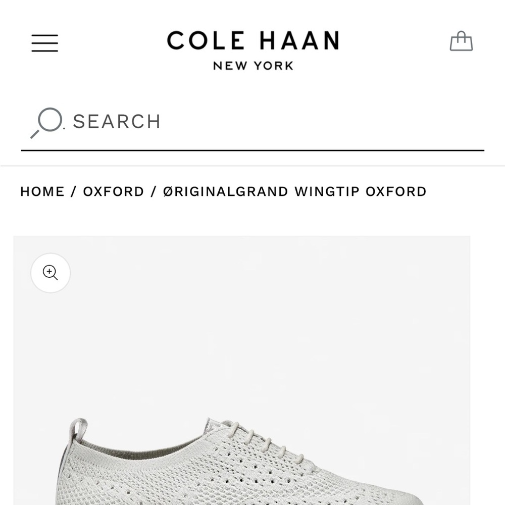 Cole Haan Men's ØriginalGrand Wingtip Oxford - Cream
